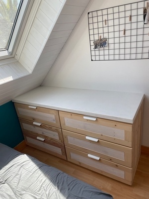 Commode en pin de recup