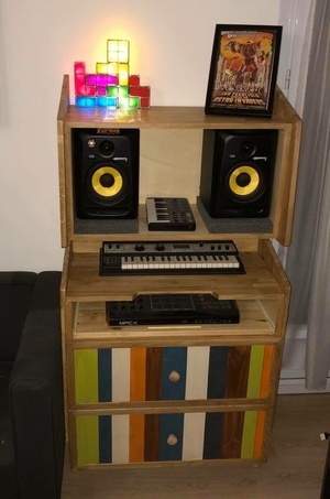 Meuble pour mini studio d'enregistrement