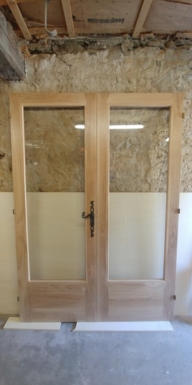 Porte vitrée en chene