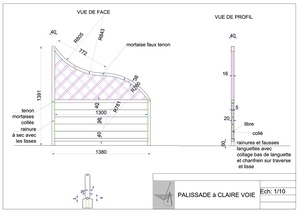Palissade à claire voie