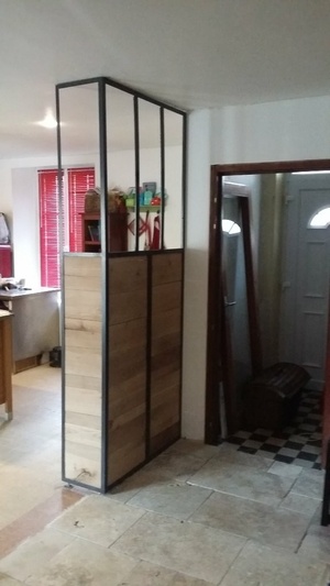 Séparation bois métal type verrière Atelier