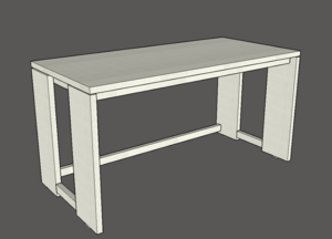 Bureau et caisson à tiroirs