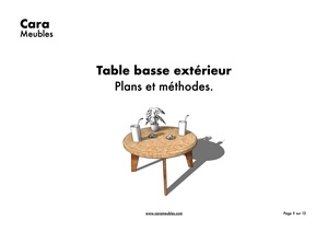 Table basse extérieure