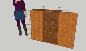 Meuble 3 étagères 1000x900x300