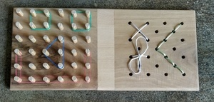 Planche à trous et à élastiques