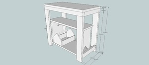 Etabli pour enfant avec banc intégré et caisse à outils
