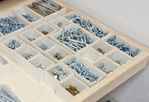 Boites de rangement pour quinquaillerie