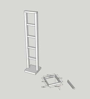 Lampadaire Echelle Bois