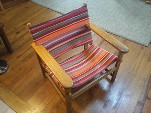 Fauteuil bois et toile