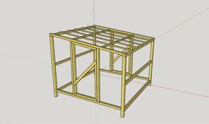 Serre en bois simple