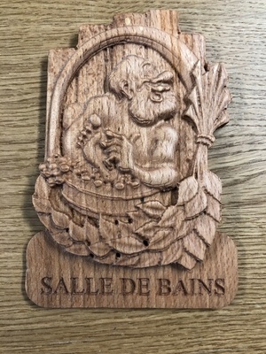 Plaque de porte (Salle de Bains)