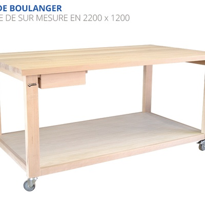 Table de boulanger professionnelle "FRANCOIS"