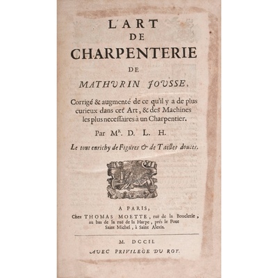 L’art de charpenterie de Mathurin Jousse