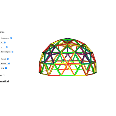 Calculateur pour de dôme géodésique