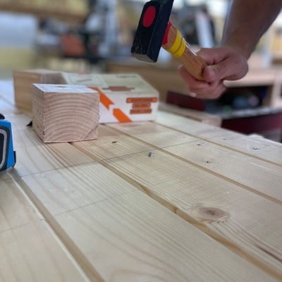 Fabrication de volet à clefs, emboîture et barre pour les CAP Installateur