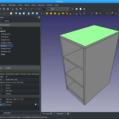 Mini tutoriel Freecad de @JeanTrantecisse https://www.lairdubois.fr/plans/1006-etageres-mini-tutoriel-freecad.html