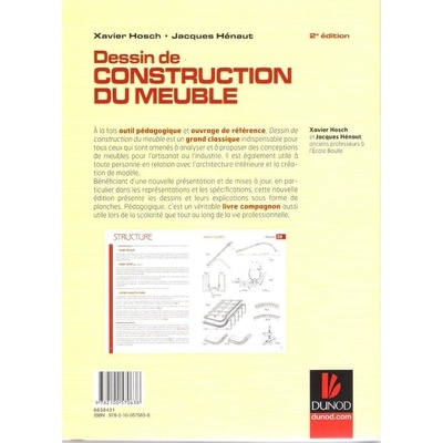 Couverture arrière du livre "Dessin de construction du meuble"