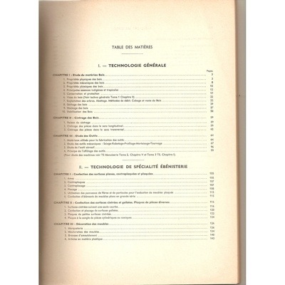 table des matières tome2