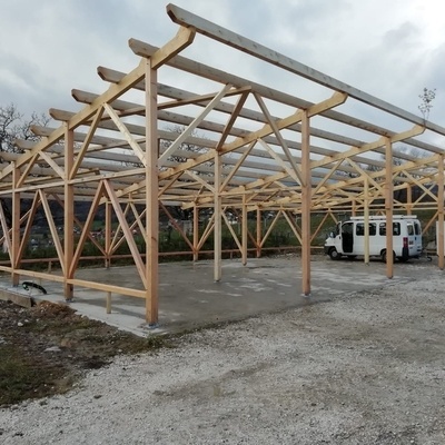 Production et levage d'un hangar agricole "Entre Ciel et Terre"