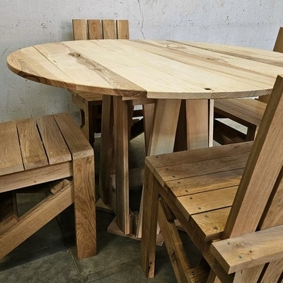 Tavolo Rotondo et Sedia modèle R, Enzo Mari