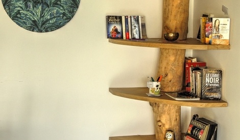 Etagere D Angle Tronc D Arbre Par L Ecorce Du Sycomore Sur L Air Du Bois
