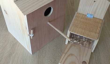 Nichoir à Chouettes En Bois Carbonisé 37x31x22cm | Abri Imperméable Pour Oiseaux, Écureuils | Décoration Jardin Extérieur - 4