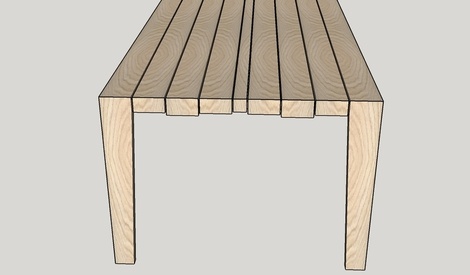 [Plan] Grande table en bois massif par Boris Beaulant sur L'Air du Bois