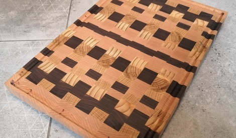 Planche à découper en bois de bout – Daviault Woodworking
