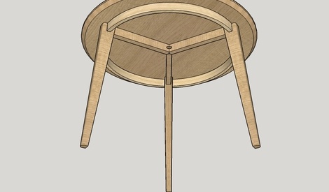 [Plan] Table ronde à trois pieds avec ceinture cintrée par Boris ...