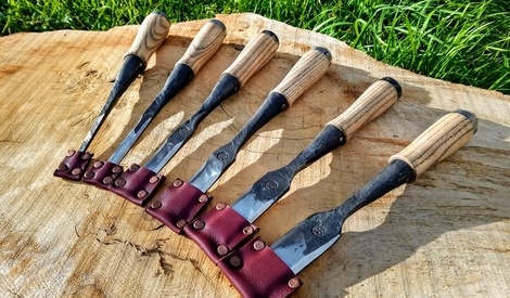 Lot De 6 Ciseaux à Bois Tough Master - 6 Tailles (6-32mm) Avec Boîte Bois