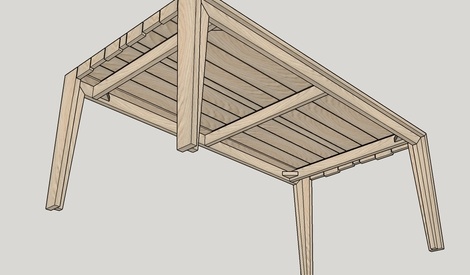 [Plan] Grande table en bois massif par Boris Beaulant sur L'Air du Bois