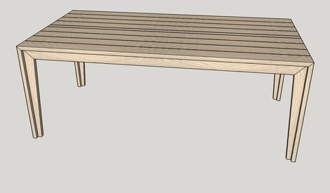 [Plan] Grande table en bois massif par Boris Beaulant sur L'Air du Bois