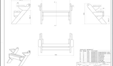 plan banc transformable en table par deveault sur l'air