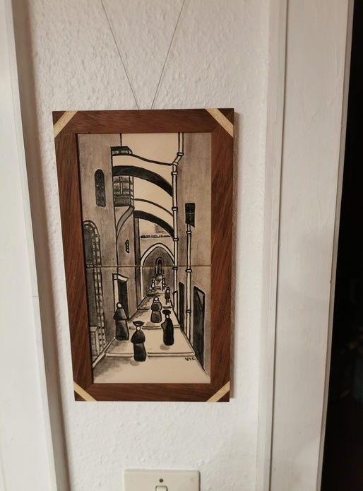 Cadre en limbali et orme