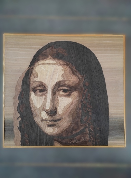 Marqueterie - Mona Lisa - 35cm x 35cm