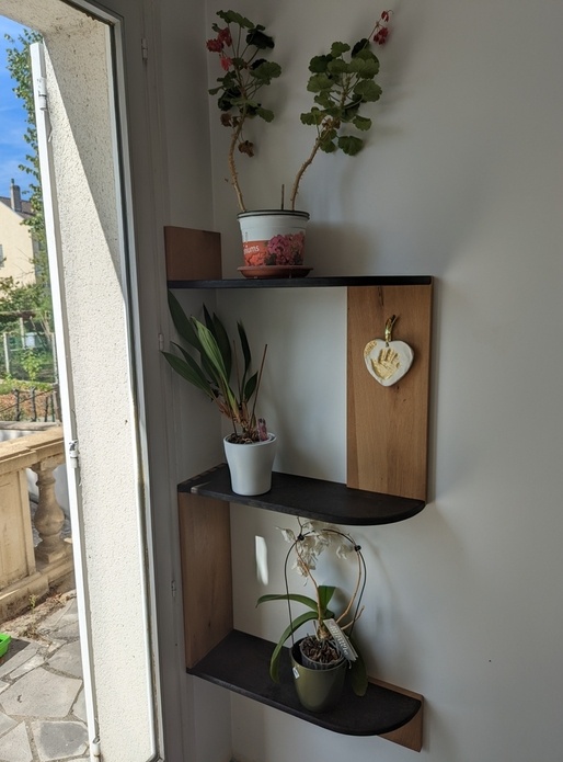 Étagère d'angle pour plantes vertes