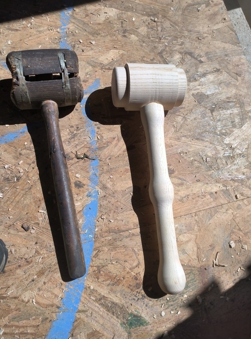 Maillet ferronnier : avant après