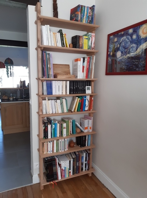 Bibliothèque en hêtre - reconfiguration