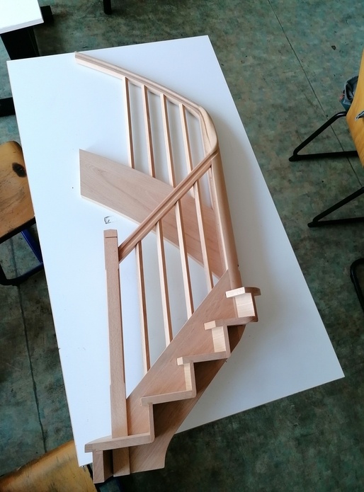 Maquette escalier à Noyau