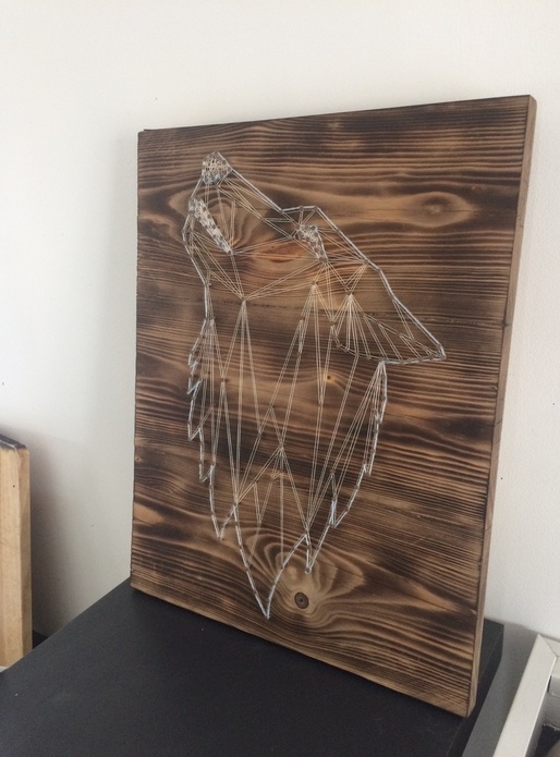 Décoration tête de loup