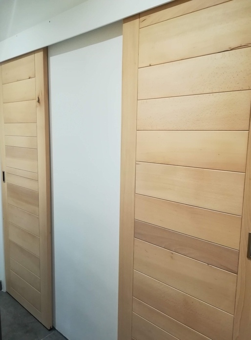 Portes coulissantes en Hêtre