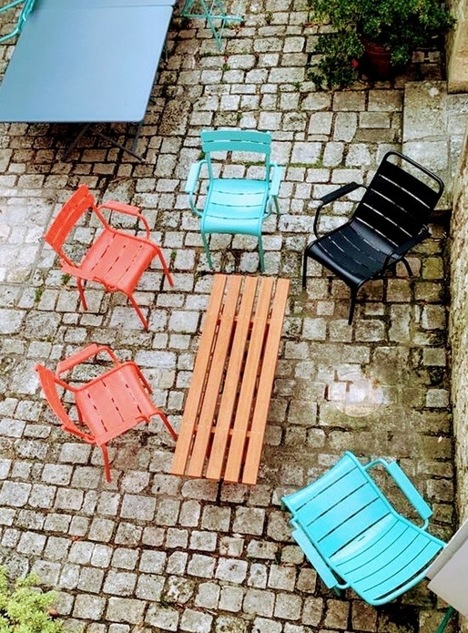 Banc d'extérieur japonisant