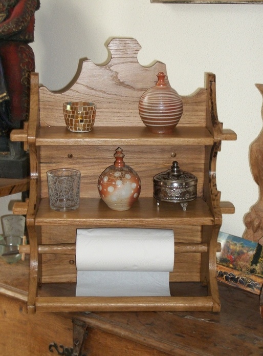 Porte épices en chêne création style oriental