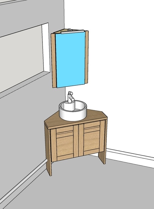 Encoignure de salle de bain