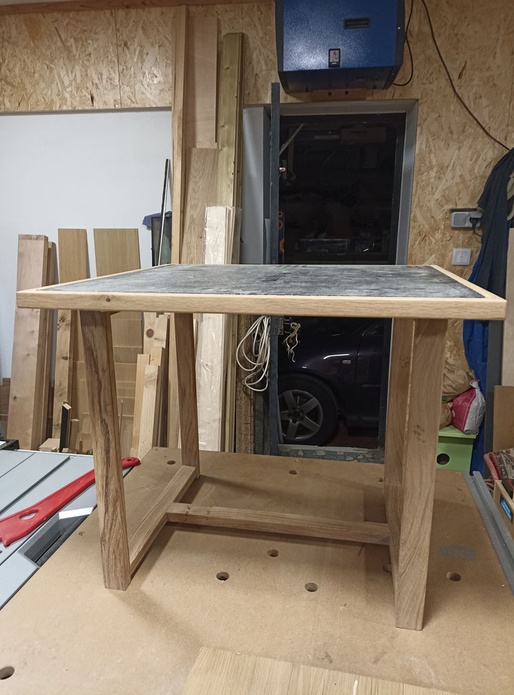 Table basse chêne et stratifié