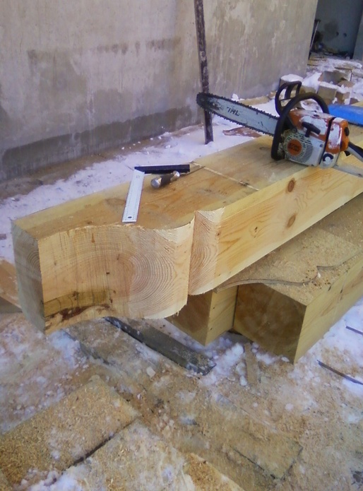 Doucine à la tronçonneuse