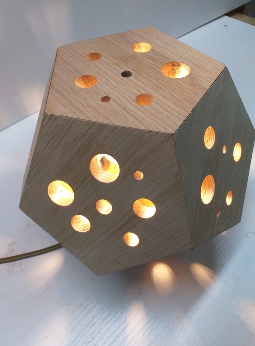 Lampe Dodécaèdre gruyère