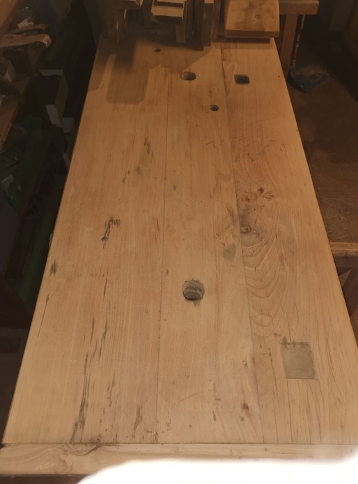 Etabli ancien refait de A à Z pour devenir meuble double vasques