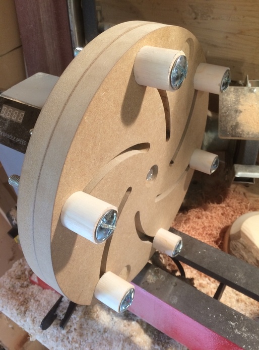 Plateau de reprise pour tour à bois