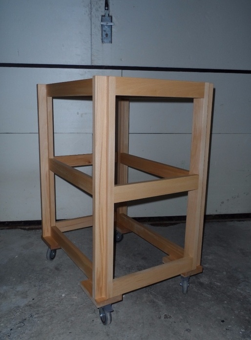 Servante d'atelier en hêtre huilé